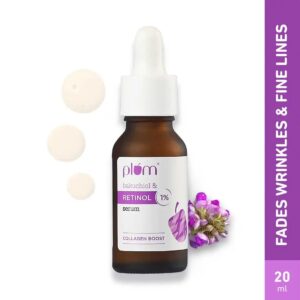 Plum 1% Retinol Anti-Aging Face Serum With Bakuchiol, Reduces Fine Lines & Wrinkles, Boosts Collagen 20 ml