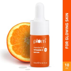 Plum 15% Vitamin C Glow Face Serum - Dermat Tested To Fight Dark Spots, Pigmentation & Dull Skin (10ml)