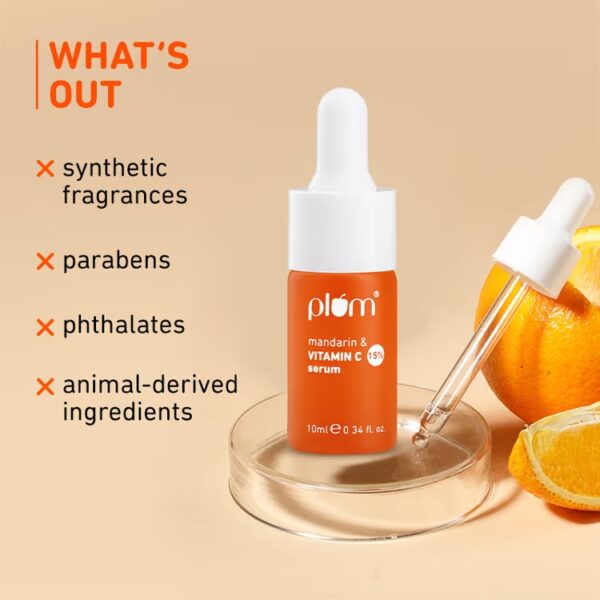 Plum 15% Vitamin C Glow Face Serum - Dermat Tested To Fight Dark Spots, Pigmentation & Dull Skin (10ml) - Image 7
