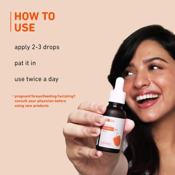 Plum 15% Vitamin C Face Serum with Mandarin (20 ml) for Glowing Skin with Pure Ethyl Ascorbic Acid - Image 7