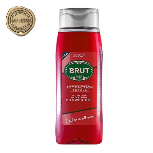 Brut Attraction Total All - In- one Hair & Body Shower Gel (500ml) - Image 2