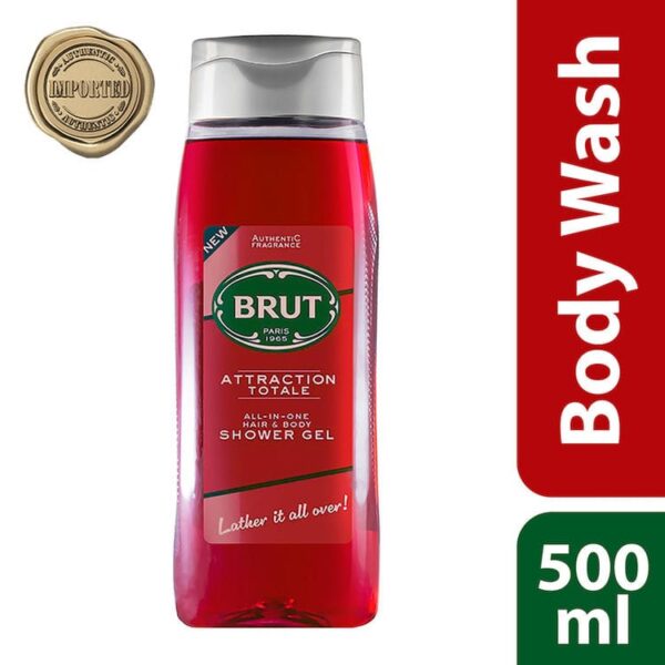 Brut Attraction Total All - In- one Hair & Body Shower Gel (500ml)