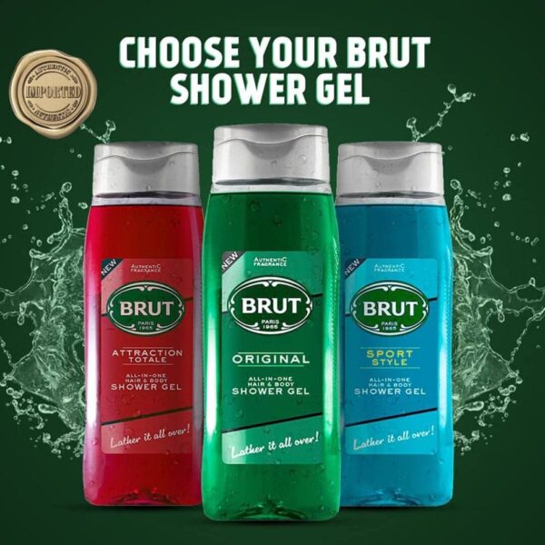 Brut Original All - In- one Hair & Body Shower Gel (500ml) - Image 5