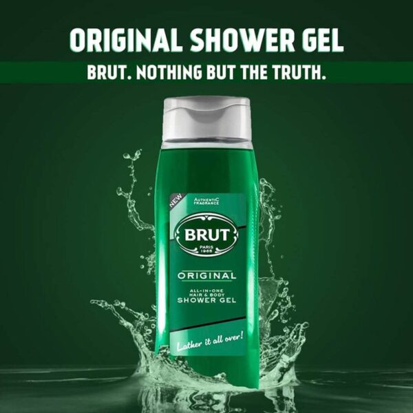 Brut Original All - In- one Hair & Body Shower Gel (500ml) - Image 4