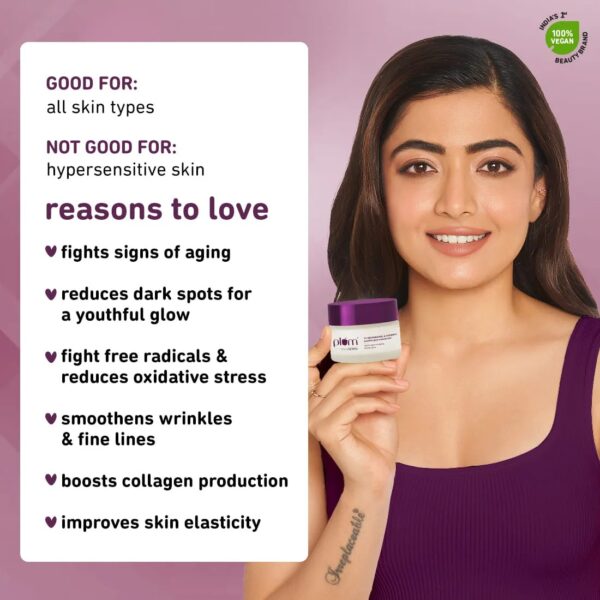 Plum thinkDERMA 1% Resveratrol & Vitamin C Youthful Glow Moisturizer |A Fights Signs of Ageing|A Boosts GlowA | 100% Vegan | 50 gm - Image 2