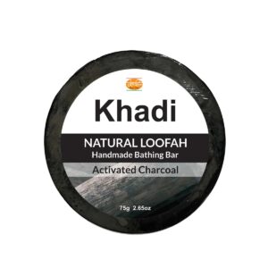 Kailash Khadi Activated Charcoal Loofah Soap - 75g