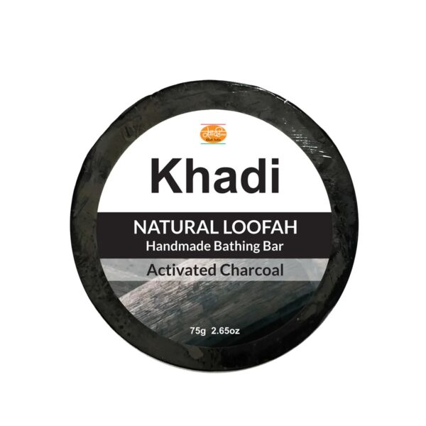 Kailash Khadi Activated Charcoal Loofah Soap - 75g