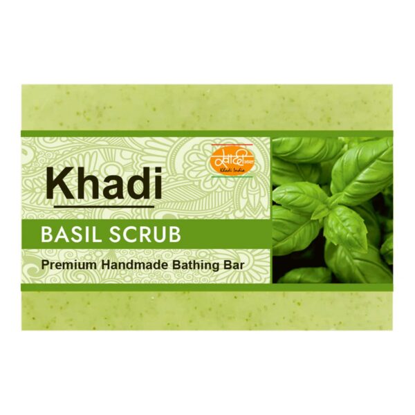 Kailash Khadi Basil Scrub Soap - 125 GM