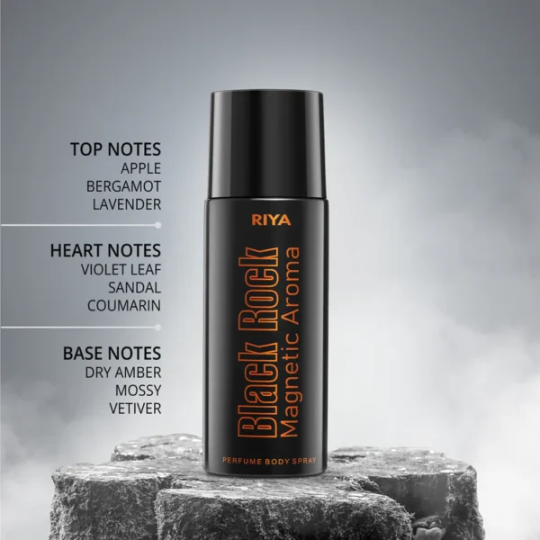 Riya Black Rock| Men's Deodarant | 150ml - Image 3