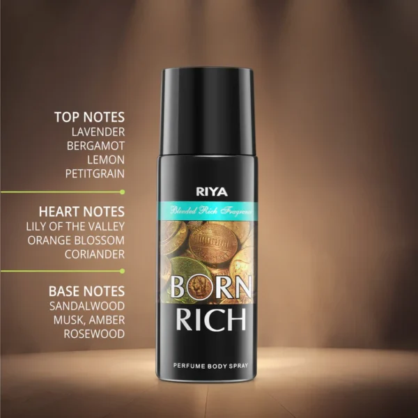 Riya Born Rich| Men's Deodarant | 150ml - Image 3