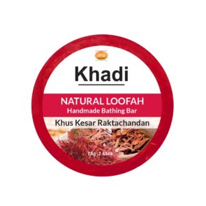 Kailash Khadi Khus Kesar Raktachandan Loofah Soap - 75g