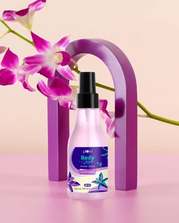 Plum BodyLovin' Orchid-You-Not Body Mist | Long Lasting Fresh Floral Fragrance For Women With Red Apple, Freesia & Musk | High On Fun | Travel-Friendly Perfume Body Spray 100 ml