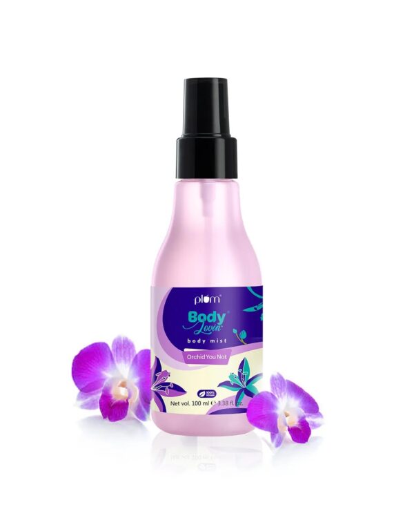 Plum BodyLovin' Orchid-You-Not Body Mist | Long Lasting Fresh Floral Fragrance For Women With Red Apple, Freesia & Musk | High On Fun | Travel-Friendly Perfume Body Spray 100 ml - Image 2