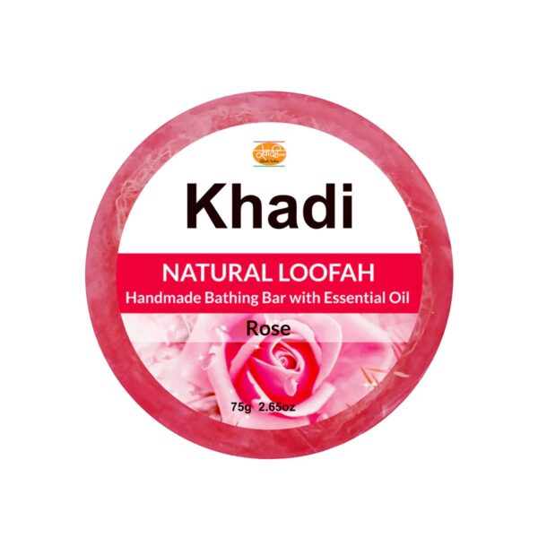 Kailash Khadi Rose Loofah Soap - 75g