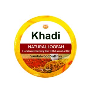 Kailash Khadi Sandalwood Saffron Loofah Soap - 75g