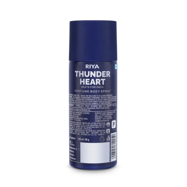 Riya Thunderheart Blue | Unisex Deodarant | 150ml (Copy) - Image 3