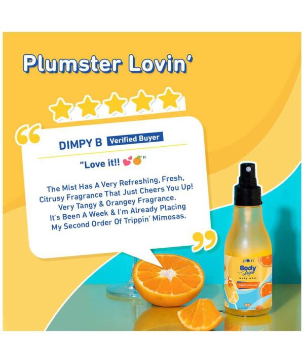 Plum BodyLovin' Trippin' Mimosas Body Mist (100 ml) | Citrusy Fragrance - Image 5