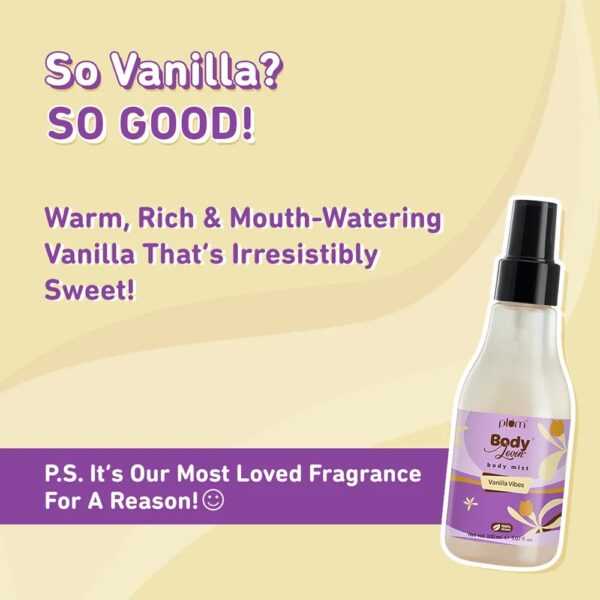 Plum BodyLovin' Vanilla Vibes Body Mist (100 ml) | Vanilla Fragrance | Perfume Body Spray - Image 4
