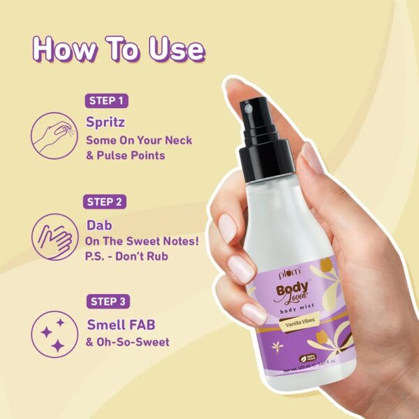 Plum BodyLovin' Vanilla Vibes Body Mist (100 ml) | Vanilla Fragrance | Perfume Body Spray - Image 6