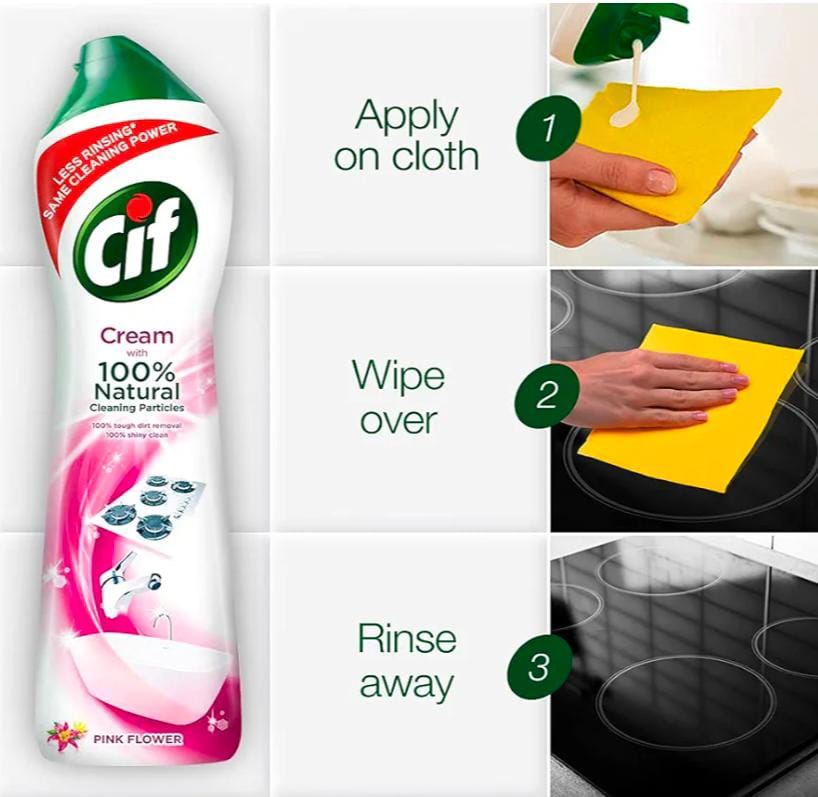 CIF Cream Pink Floral Multipurpose Cleaner - 500 ml - Image 2