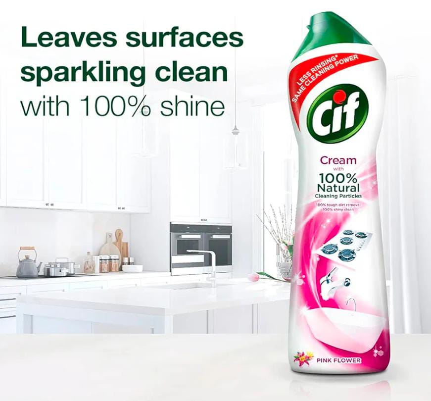 CIF Cream Pink Floral Multipurpose Cleaner - 500 ml - Image 4