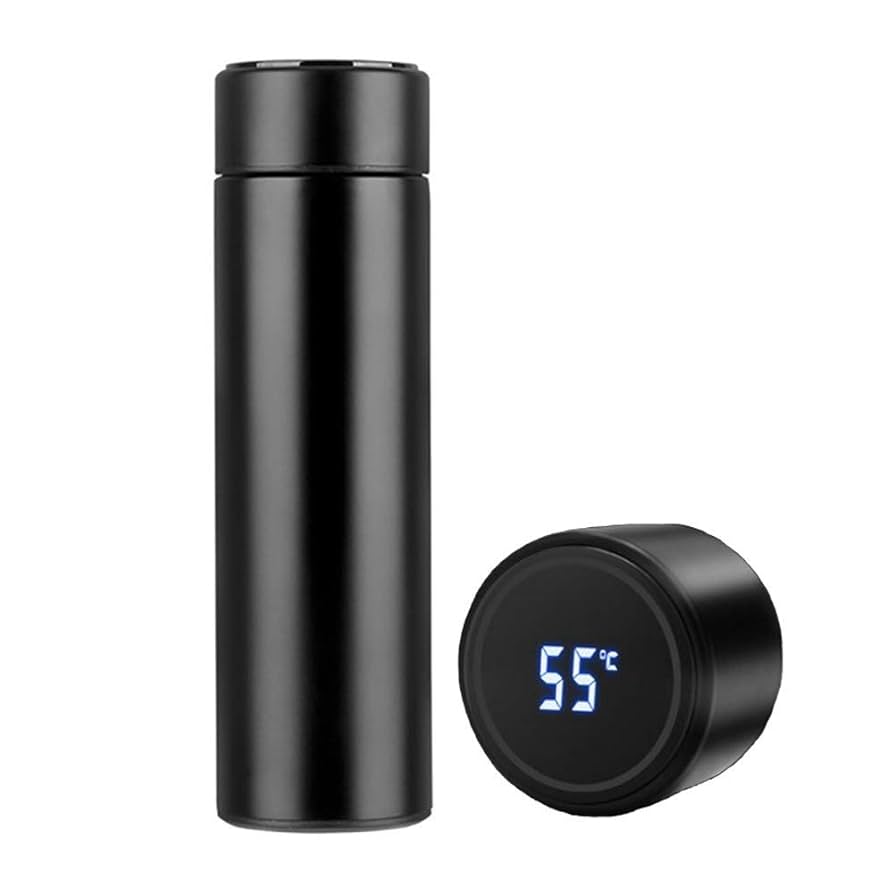 Black LED Temperature Display with Smart Vacuum Insulated Flask Bottle