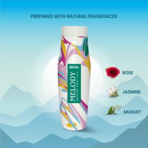 RIYA MELODY PERFUMED BODY TALC - 300 GM | Citrus Floral Fresh