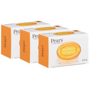 Pears Pure & Gentle with Glycerin & Natural Oils Bathing Bar - 125 GM (Pack of 3) [Export Variant]
